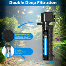 Load image into Gallery viewer, Aquarium Filter for 40-150 Gallon Tank, UV Sterilizer for Aquarium UV Fish Tank Green Clean Machine Submersible Powerful Pump Canister Filter 400GPH for Pond Turtle Tank Saltwater Freshwater Crystal Clear Green Killing
