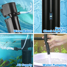 Load image into Gallery viewer, Aquarium Filter for 40-150 Gallon Tank, UV Sterilizer for Aquarium UV Fish Tank Green Clean Machine Submersible Powerful Pump Canister Filter 400GPH for Pond Turtle Tank Saltwater Freshwater Crystal Clear Green Killing
