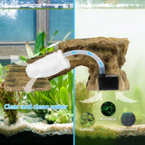 TARARIUM Quite Turtle Tank Filter Hiding&Basking Platform for Aquarium Clear Decorative, Amphibian Aquatic Reptile Habitats
