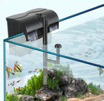 TARARIUM Aquarium Hang on Back Power Filter with Skimmer Up to 50 Gallon Fish Tank Double Filtration 158GPH (HBL701)