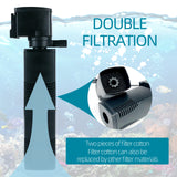 TARARIUM Internal Aquarium Tank Filter Air Pump Water Pump Waves Making 4 in 1 Submersible Fish Tank Filter Suitable for 30-120 Gallon 300GPH